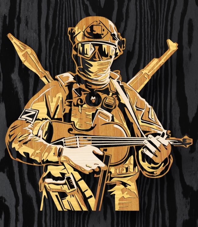 Multilayer Soldier E0019824 file cdr and dxf free vector download for laser cut