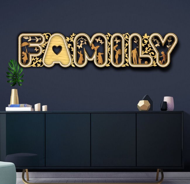 Multilayer family E0019808 file cdr and dxf free vector download for laser cut
