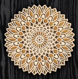 Multilayer mandala E0019797 file cdr and dxf free vector download for laser cut