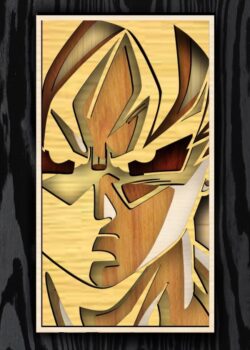 Multilayer songoku E0019806 file cdr and dxf free vector download for laser cut