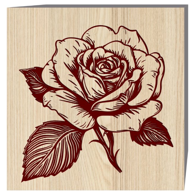 Rose E0019757 file cdr and dxf free vector download for laser engraving machine