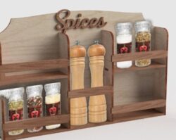 Spices rack E0019760 file cdr and dxf free vector download for laser cut