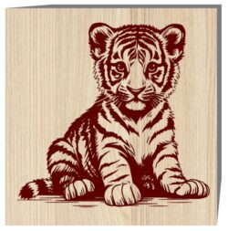 Tiger E0019756 file cdr and dxf free vector download for laser engraving machine