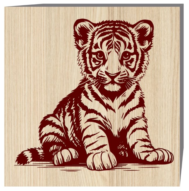 Tiger E0019756 file cdr and dxf free vector download for laser engraving machine