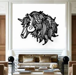 Unicorn E0019749 file cdr and dxf free vector download for laser cut plasma