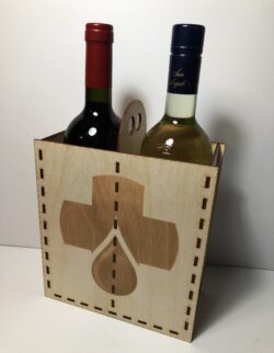 Wine gift box E0019762 file cdr and dxf free vector download for laser cut
