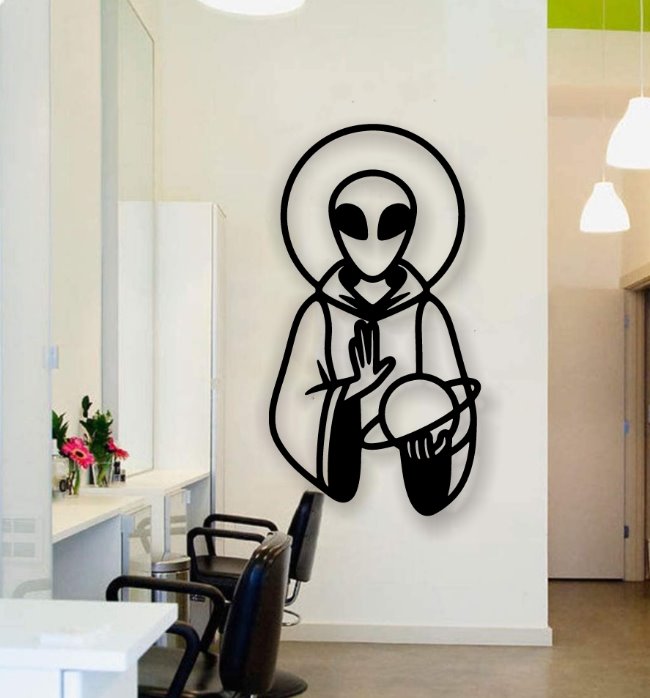 Alien E0019932 wall decor file cdr and dxf free vector download for laser cut plasma