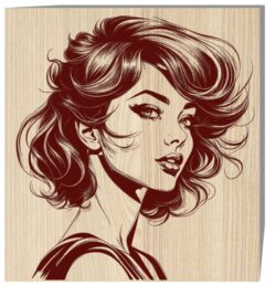Beautiful woman E0020042 file cdr and dxf free vector download for laser engraving machine