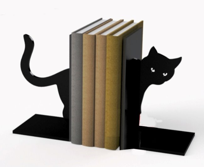 Cat bookshelf E0019990 file cdr and dxf free vector download for laser cut