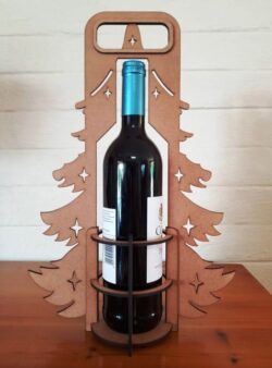 Christmas wine box E0019991 file cdr and dxf free vector download for laser cut