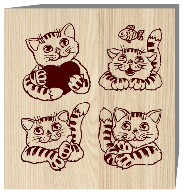 Cute cat E0019917 file cdr and dxf free vector download for laser engraving machine