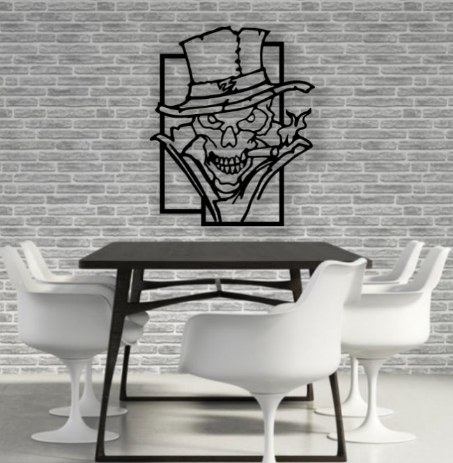 Detective skull E0019885 file cdr and dxf free vector download for laser cut plasma