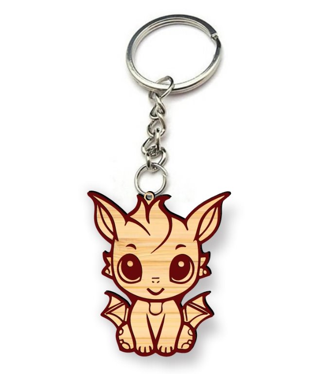 Dragon keychain E0020000 file cdr and dxf free vector download for laser cut