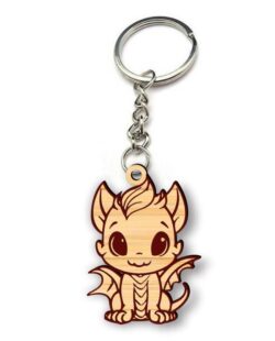 Dragon keychain E0020002 file cdr and dxf free vector download for laser cut
