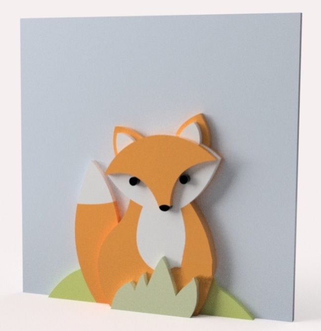 Fox E0019986 file cdr and dxf free vector download for laser cut
