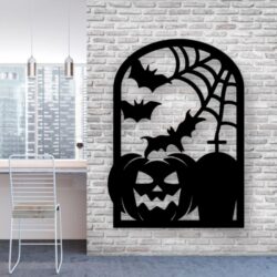 Halloween panel E0020007 file cdr and dxf free vector download for laser cut plasma