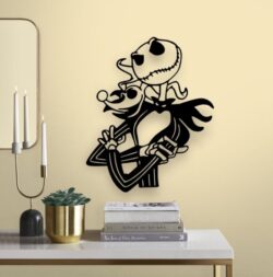 Jack Skellington E0019934 wall decor file cdr and dxf free vector download for laser cut plasma