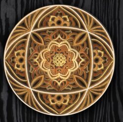 Multilayer mandala E0019997 file cdr and dxf free vector download for laser cut