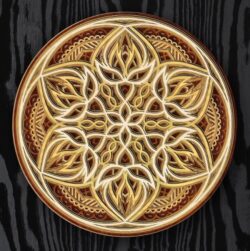 Multilayer mandala E0020054 file cdr and dxf free vector download for laser cut