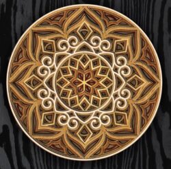 Multilayer mandala E0020057 file cdr and dxf free vector download for laser cut