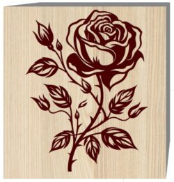 Rose E0019916 file cdr and dxf free vector download for laser engraving machine