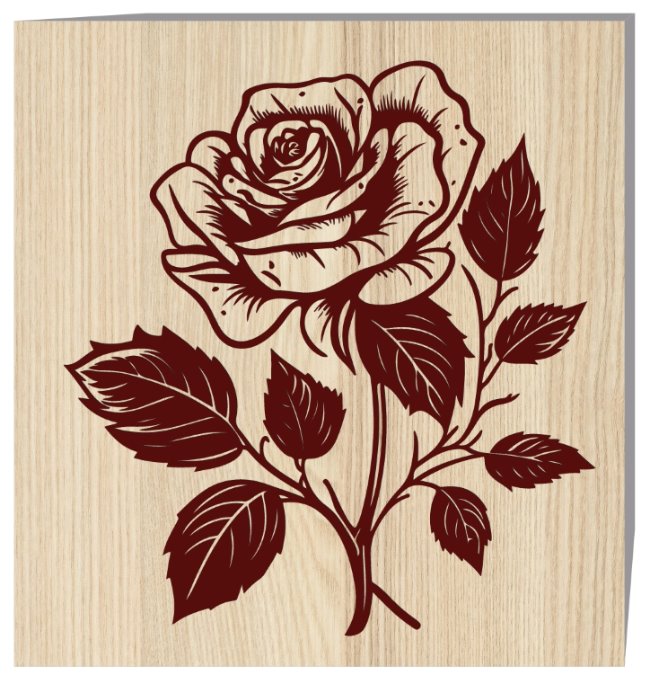 Rose E0020045 file cdr and dxf free vector download for laser engraving machine