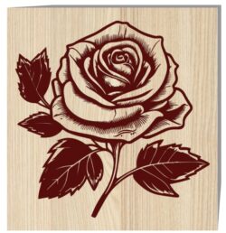 Rose E0020046 file cdr and dxf free vector download for laser engraving machine