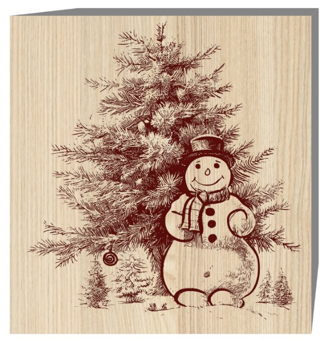 Snow man E0019918 file cdr and dxf free vector download for laser engraving machine