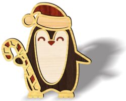 Christmas Penguin E0020162 file cdr and dxf free vector download for laser cut