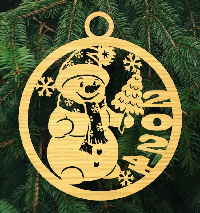 Christmas ball E0020142 file cdr and dxf free vector download for laser cut
