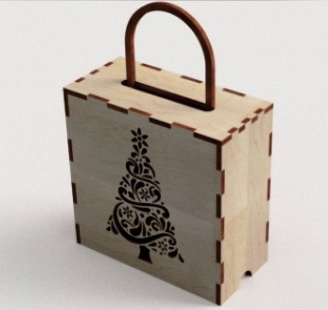 Christmas box E0020101 file cdr and dxf free vector download for laser cut