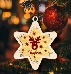 Christmas ornament E0020186 file cdr and dxf free vector download for laser cut