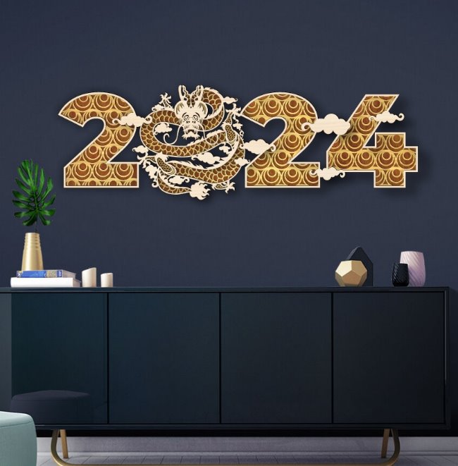 Dragon 2024 file cdr and dxf free vector download for laser cut