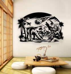 Impact of Extinction wall decor E0020177 file cdr and dxf free vector download for laser cut plasma