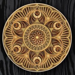 Multilayer mandala E0020155 file cdr and dxf free vector download for laser cut
