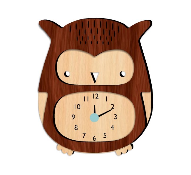 Owl Clock CU0000577 file cdr and dxf free vector download for laser cut plasma