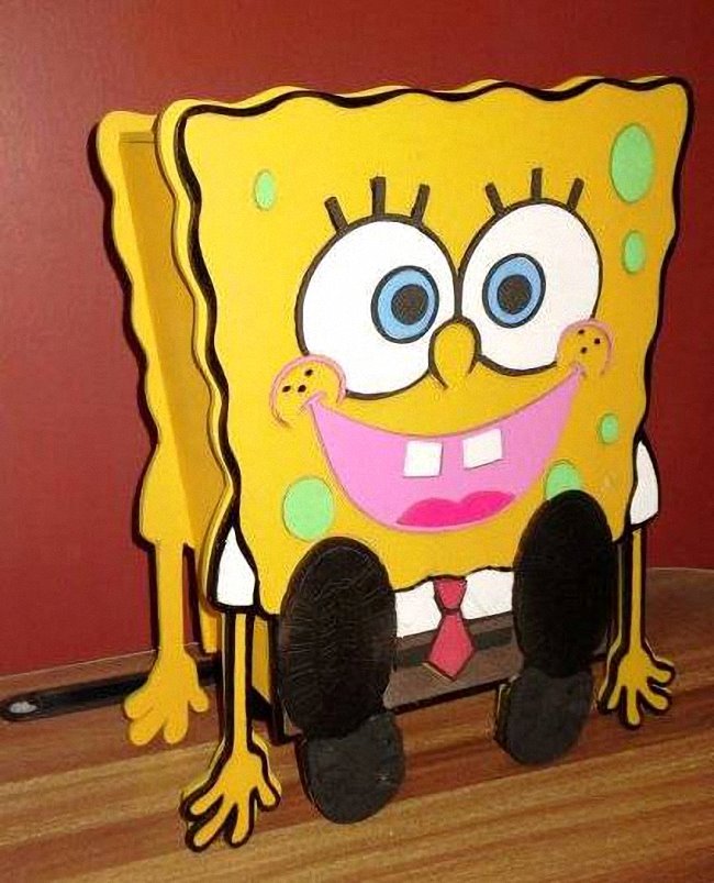 SpongeBob box E0020100 file cdr and dxf free vector download for laser cut