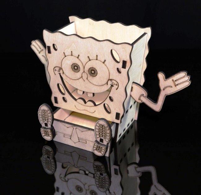 SpongeBob box E0020102 file cdr and dxf free vector download for laser cut