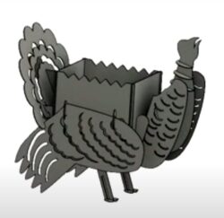 Turkey shaped BBQ grill E0020144 file cdr and dxf free vector download for plasma