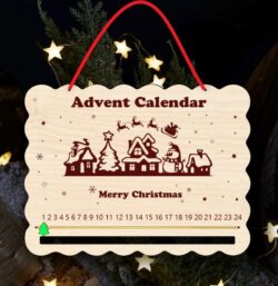 Advent Calendar E0020301 file cdr and dxf free vector download for laser cut