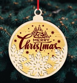 Christmas Ornament E0020261 file cdr and dxf free vector download for laser cut