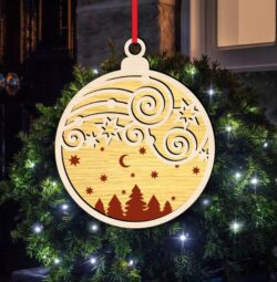 Christmas Ornament E0020264 file cdr and dxf free vector download for laser cut