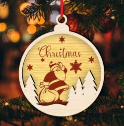 Christmas Ornament E0020279 file cdr and dxf free vector download for laser cut