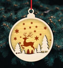 Christmas Ornament E0020280 file cdr and dxf free vector download for laser cut