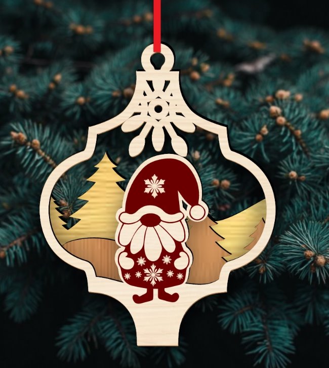 Christmas Ornament E0020297 file cdr and dxf free vector download for laser cut
