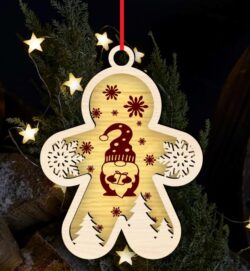 Christmas Ornament E0020329 file cdr and dxf free vector download for laser cut