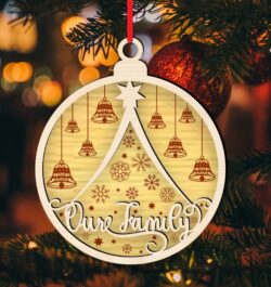 Christmas Ornament E0020330 file cdr and dxf free vector download for laser cut