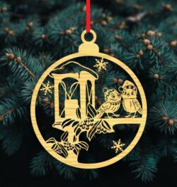 Christmas ball E0020283 file cdr and dxf free vector download for laser cut