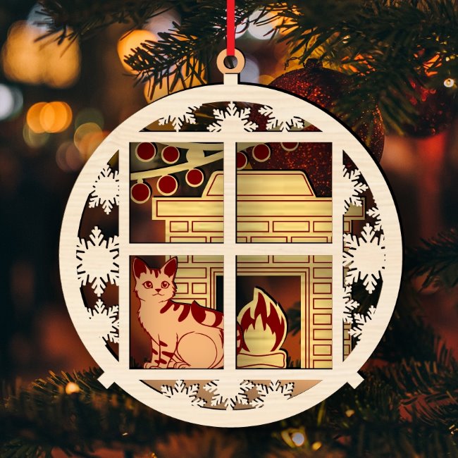 Christmas ball E0020296 file cdr and dxf free vector download for laser cut