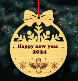Christmas ball E0020316 file cdr and dxf free vector download for laser cut